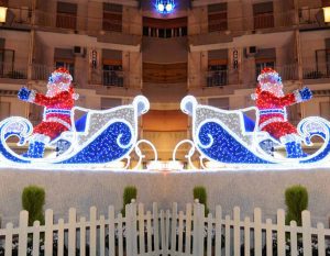 ÜÇ BOYUT IŞIKLI NOEL BABA KIZAĞI IŞIK TASARIM SÜSLEME